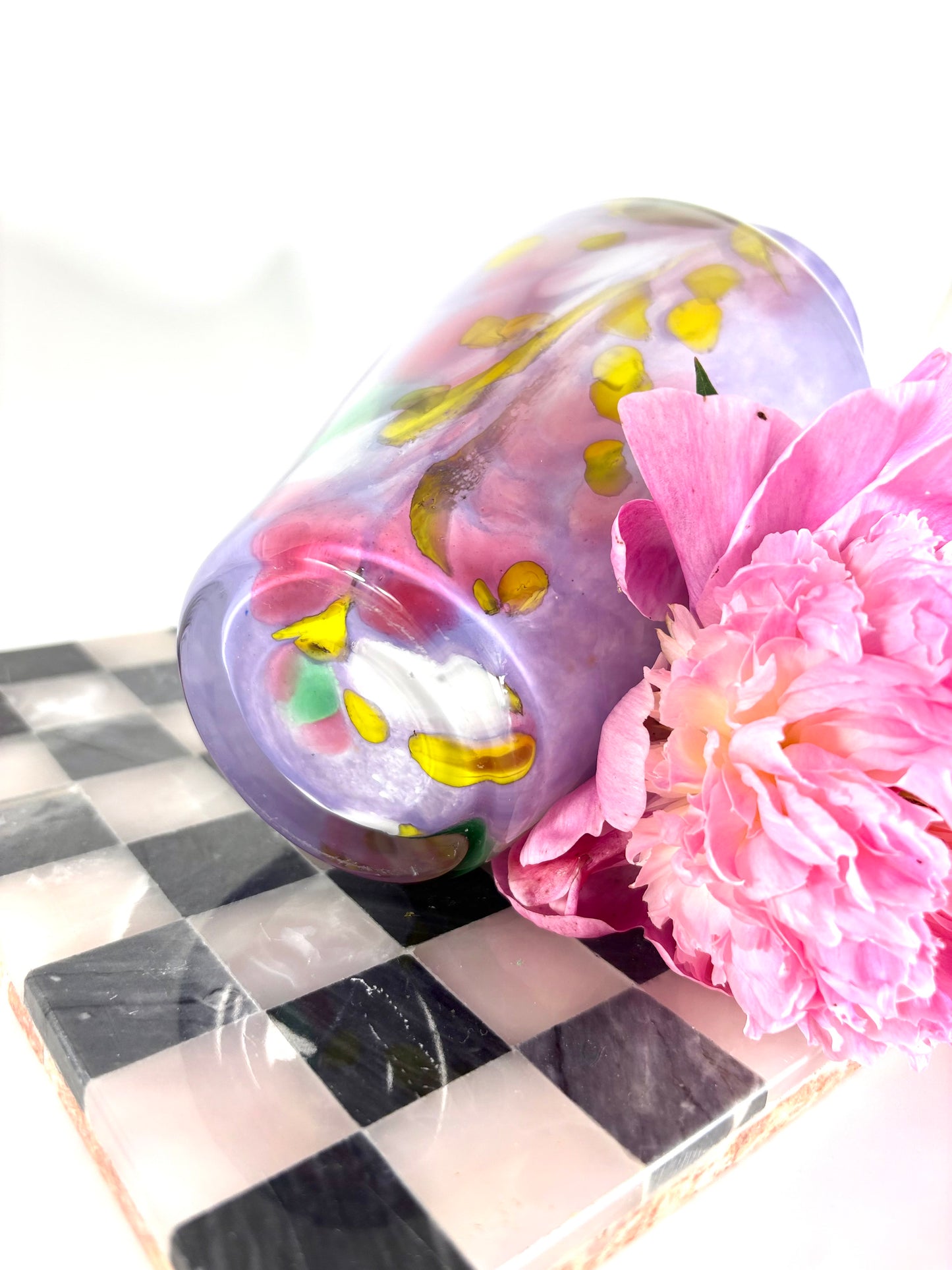 Mundgeblasene Joska Design Silberberg-Kristall Vase der 60er Jahre