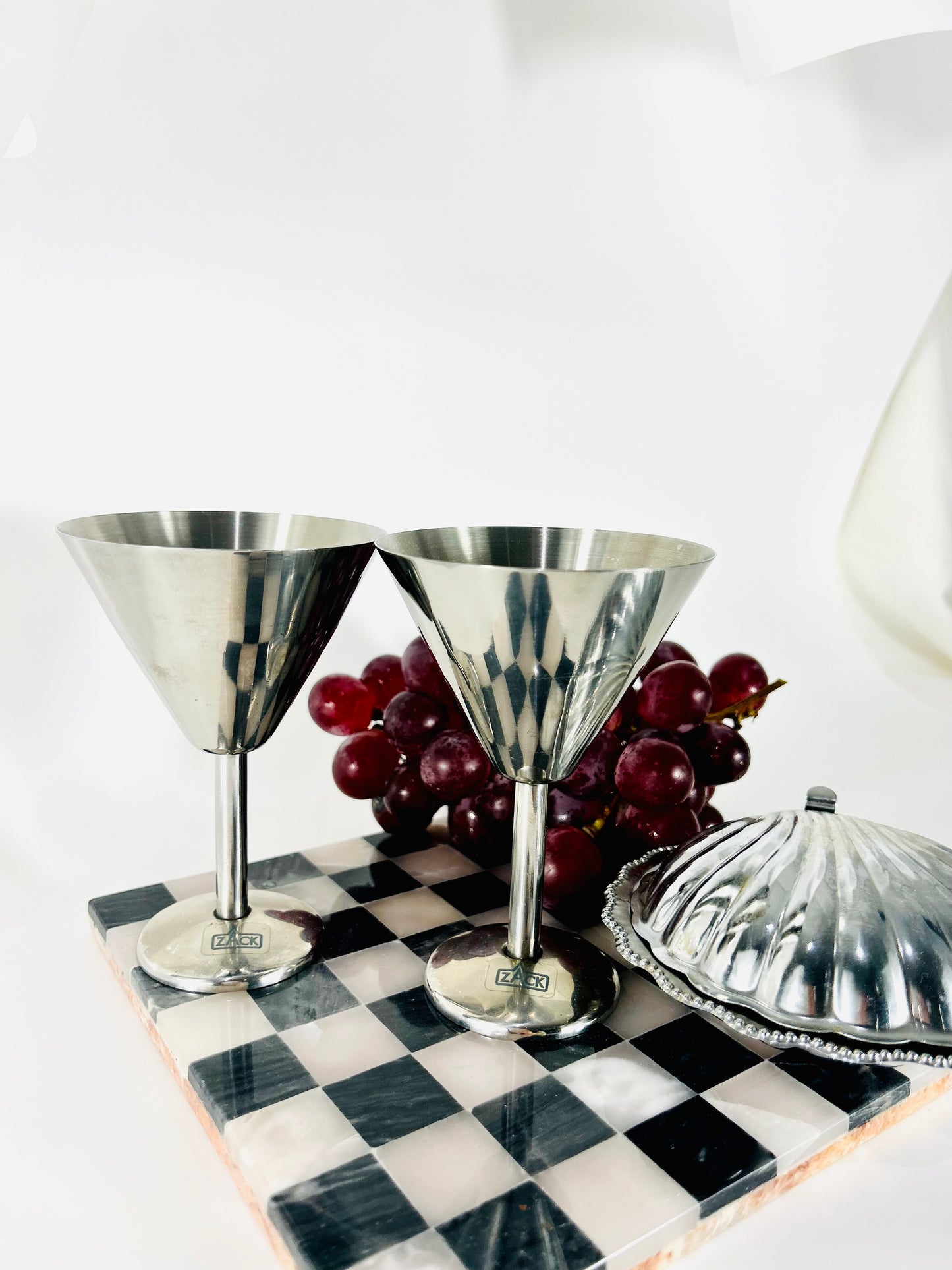 Edelstahl Martini-Gläser Cocktailgläser/Eisbecher von ZACK (2er Set)