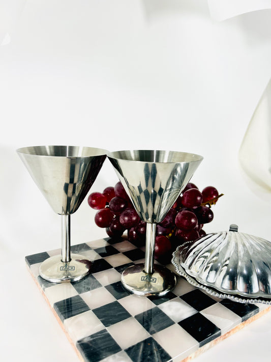 Edelstahl Martini-Gläser Cocktailgläser/Eisbecher von ZACK (2er Set)