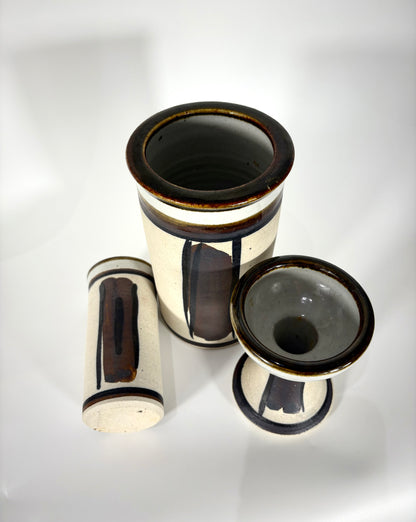 Danish Mid Century Vasen & Kerzenhalter von Hanne Stentoj (3er Set)