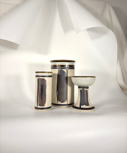 Danish Mid Century Vasen & Kerzenhalter von Hanne Stentoj (3er Set)