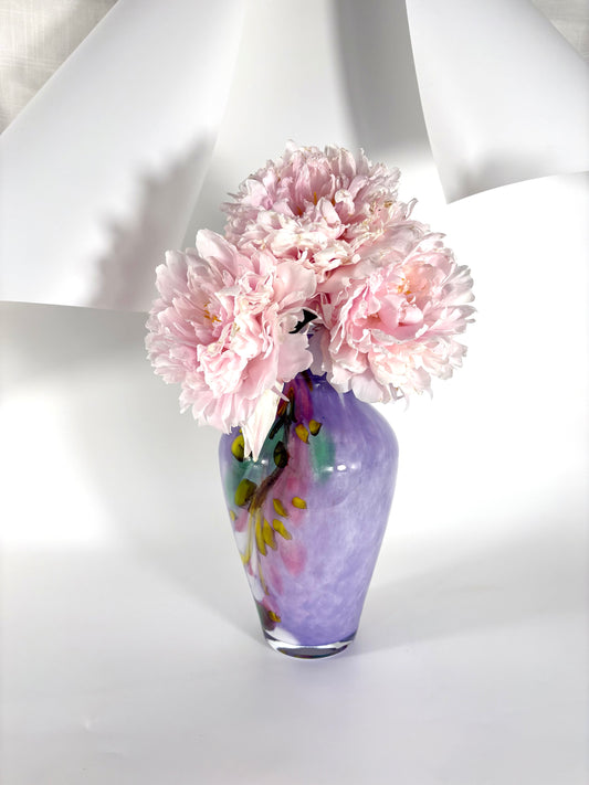 Mundgeblasene Joska Design Silberberg-Kristall Vase der 60er Jahre