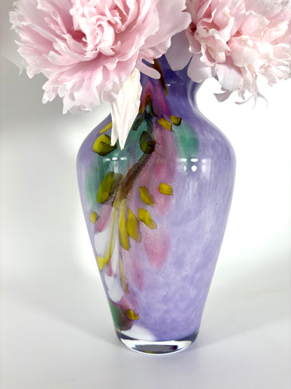 Mundgeblasene Joska Design Silberberg-Kristall Vase der 60er Jahre