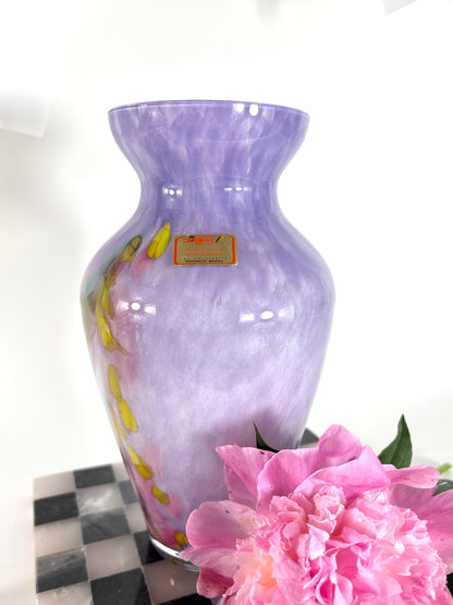Mundgeblasene Joska Design Silberberg-Kristall Vase der 60er Jahre
