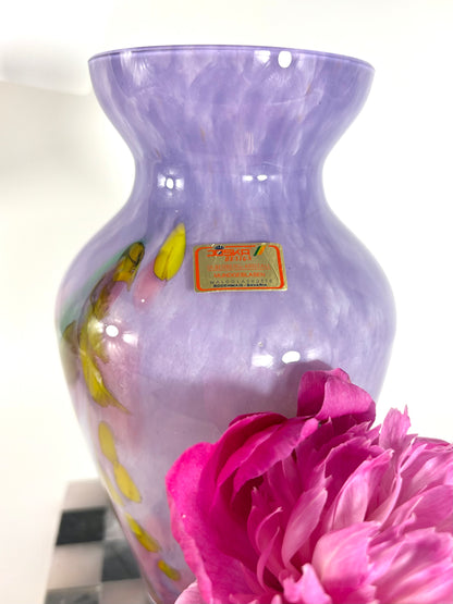 Mundgeblasene Joska Design Silberberg-Kristall Vase der 60er Jahre