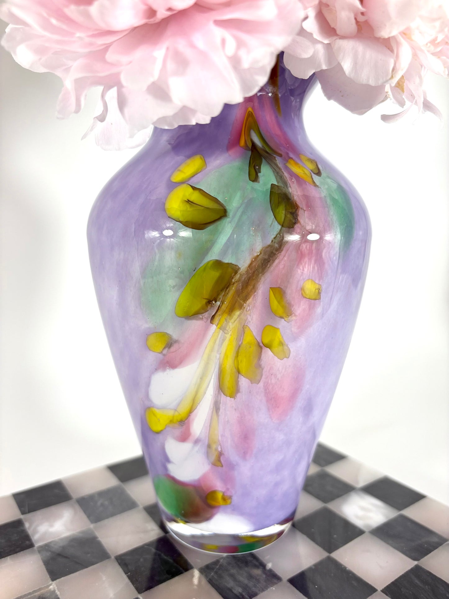 Mundgeblasene Joska Design Silberberg-Kristall Vase der 60er Jahre