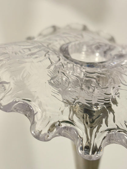 "Splash" Kerzenhalter Scandinavian Mid Century Design Glas, Pukeberg Sweden (3er Set)