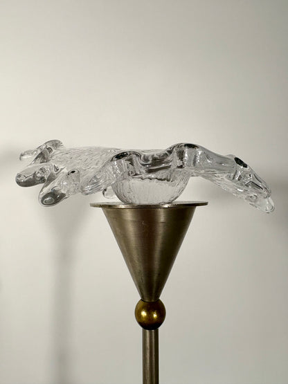 "Splash" Kerzenhalter Scandinavian Mid Century Design Glas, Pukeberg Sweden (3er Set)