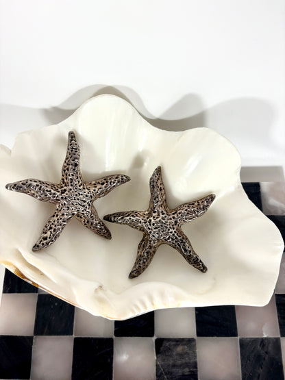 Große Vintage LGW Sterling silver 925 Clip-on Statement Ohrringe