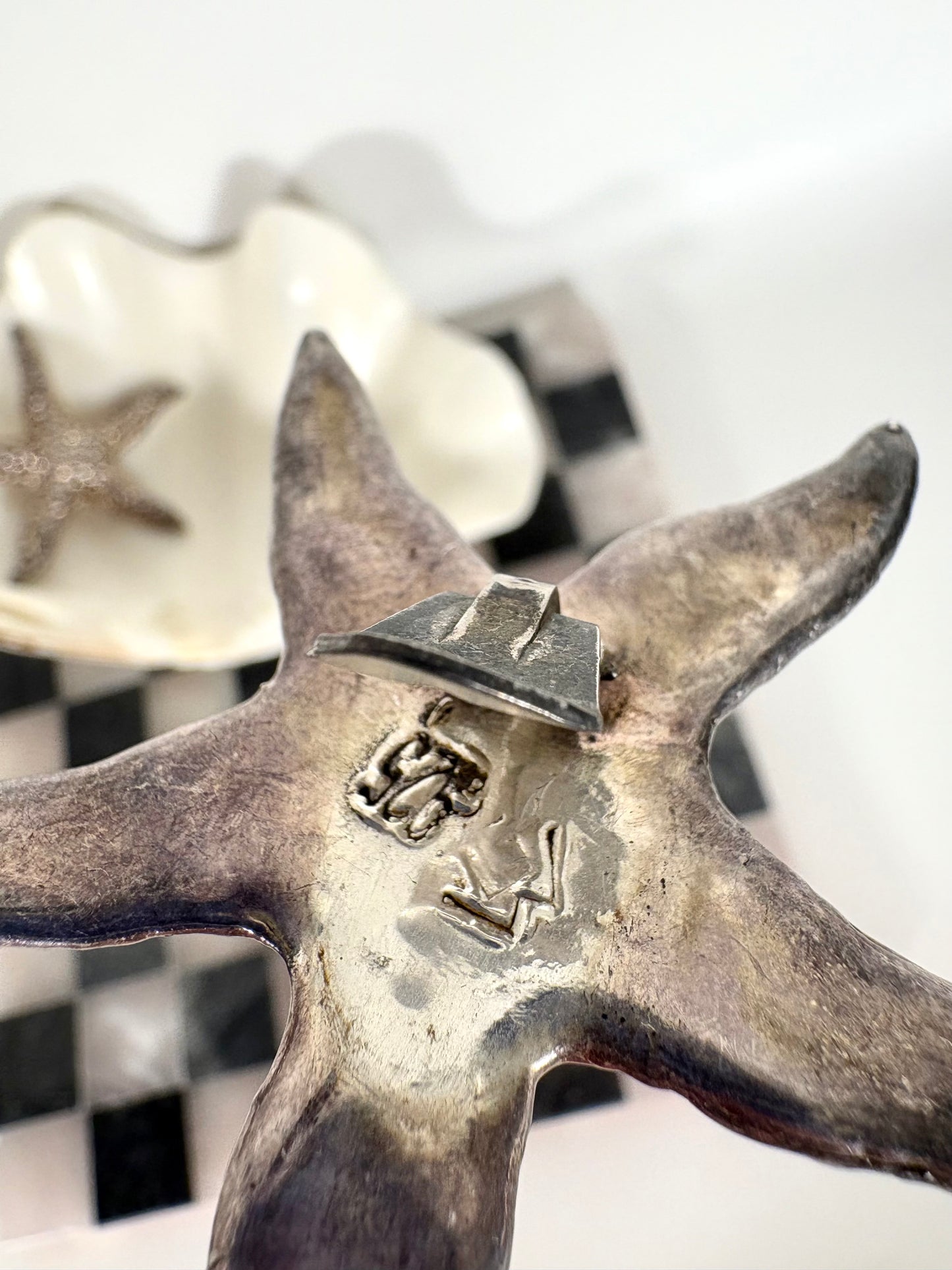 Große Vintage LGW Sterling silver 925 Clip-on Statement Ohrringe