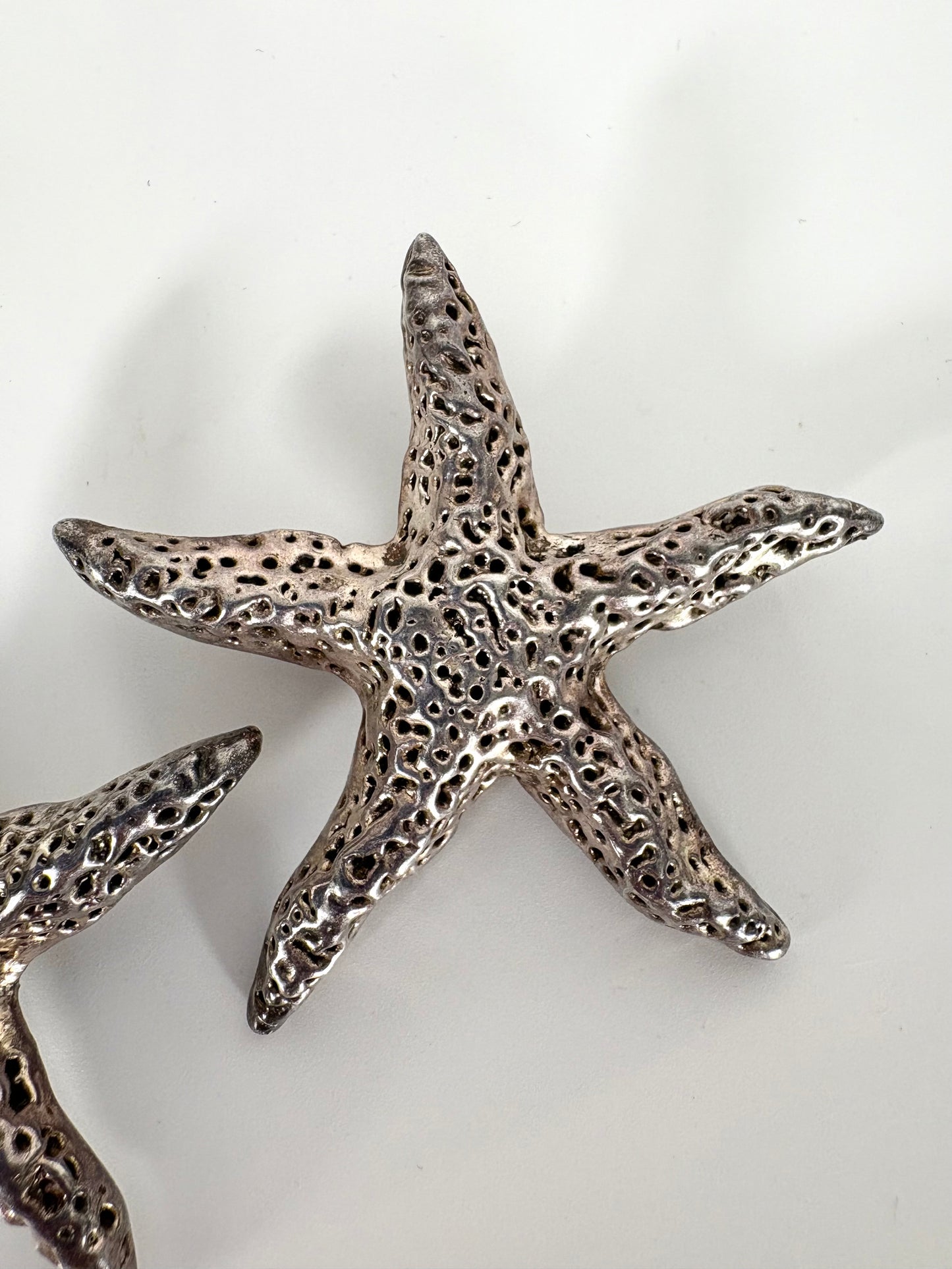 Große Vintage LGW Sterling silver 925 Clip-on Statement Ohrringe