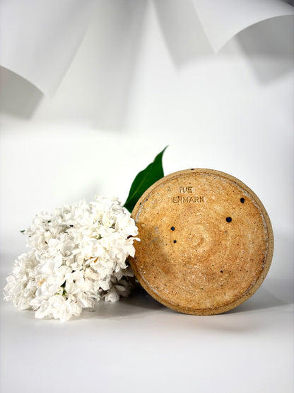 Dänische Tue Poulsen Zylinder Art Studiokeramik Vase aus den 1960er Jahren