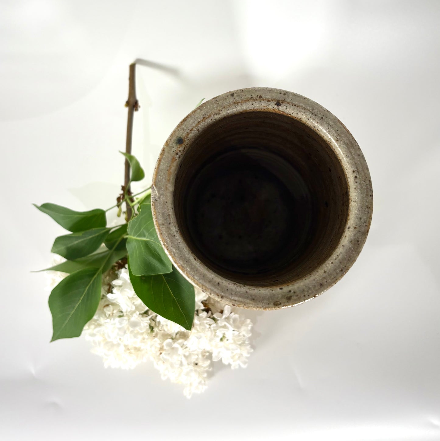 Dänische Tue Poulsen Zylinder Art Studiokeramik Vase aus den 1960er Jahren