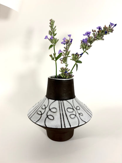 Inge Böttger Ufo Vase (signiert BKW), West Germany Hamburg-Wandsbek 1960er Jahre