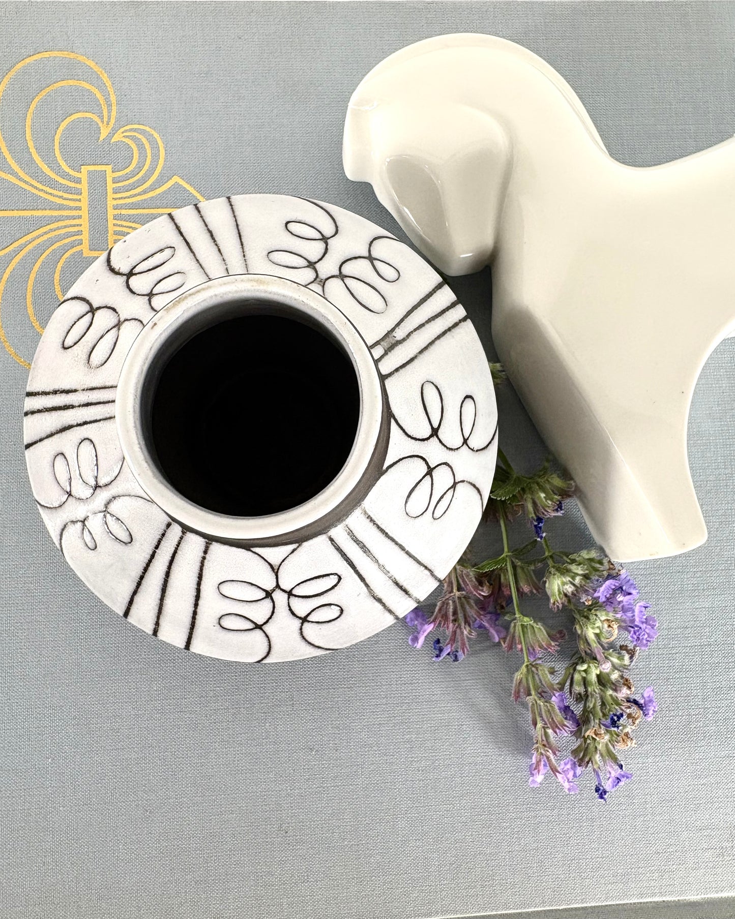 Inge Böttger Ufo Vase (signiert BKW), West Germany Hamburg-Wandsbek 1960er Jahre